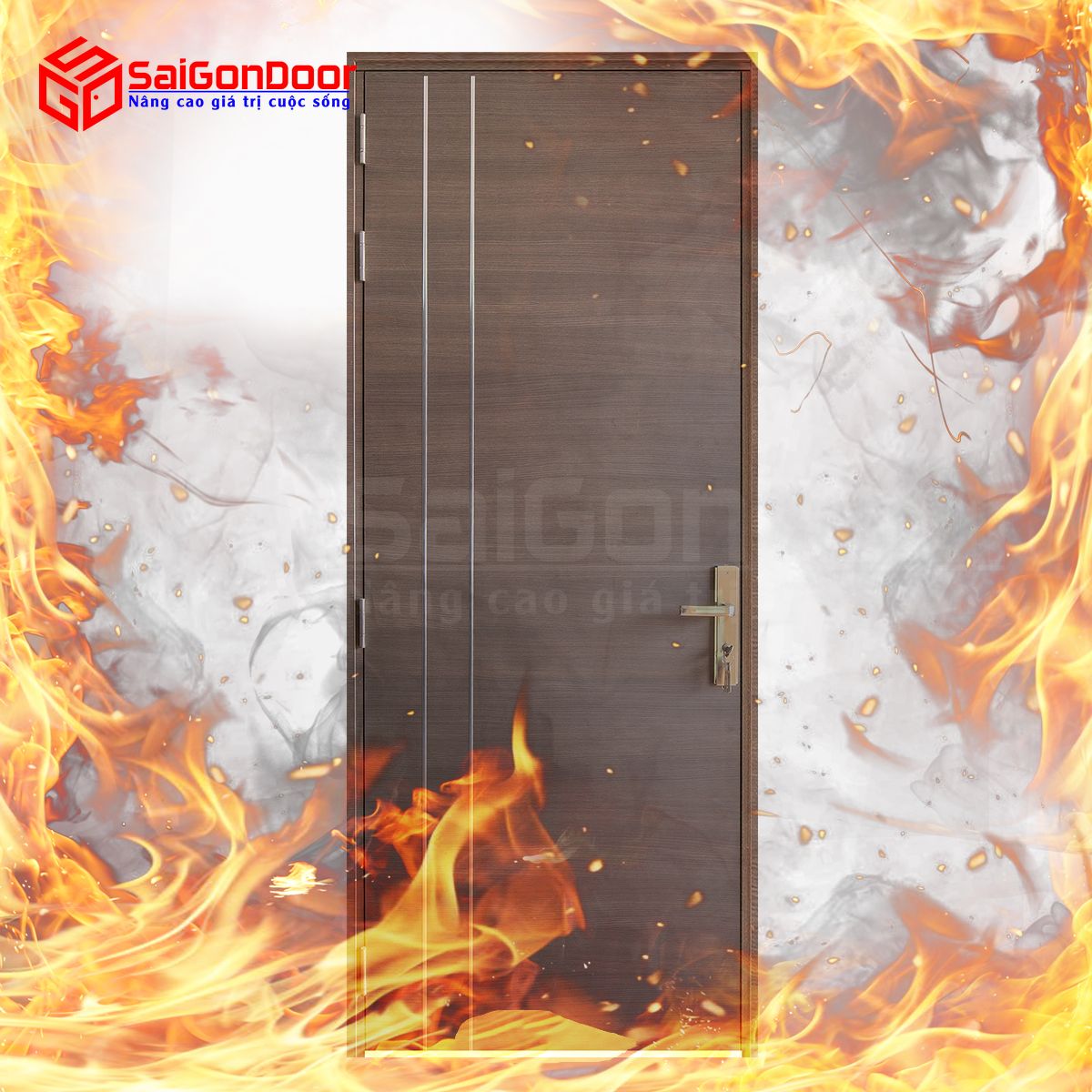 Cửa gỗ chống cháy giúp ngăn cháy hiệu quả đảm bảo an toàn khi có sự cố xảy ra