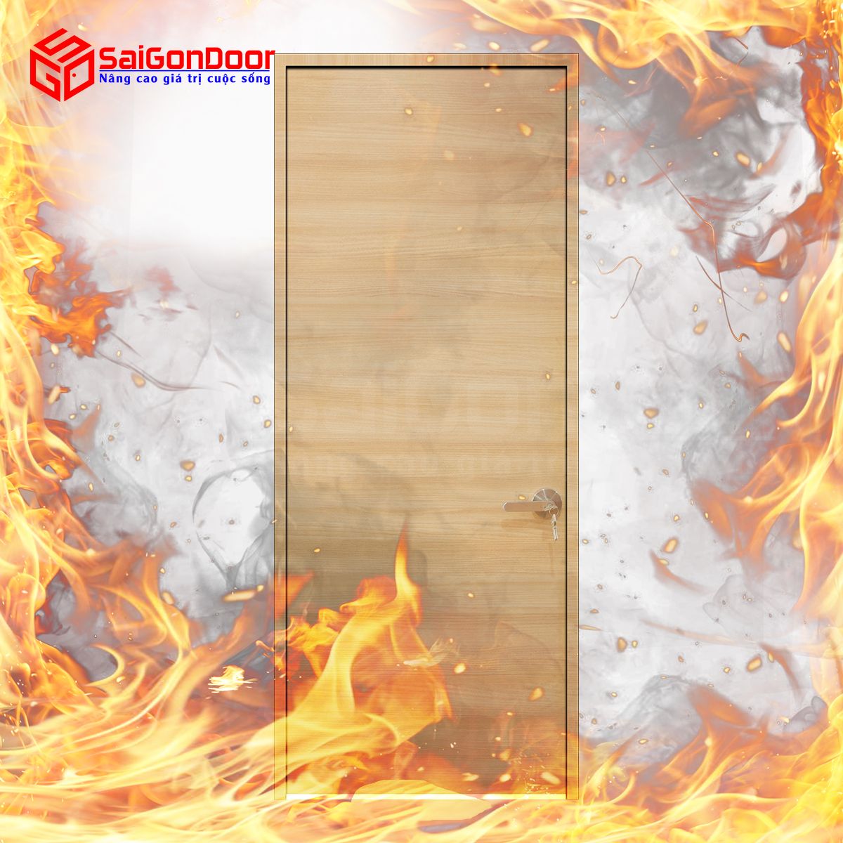 Cửa gỗ chống cháy được phân chia theo thời gian ngăn cháy như 60 phút, 90 phút và 120 phút