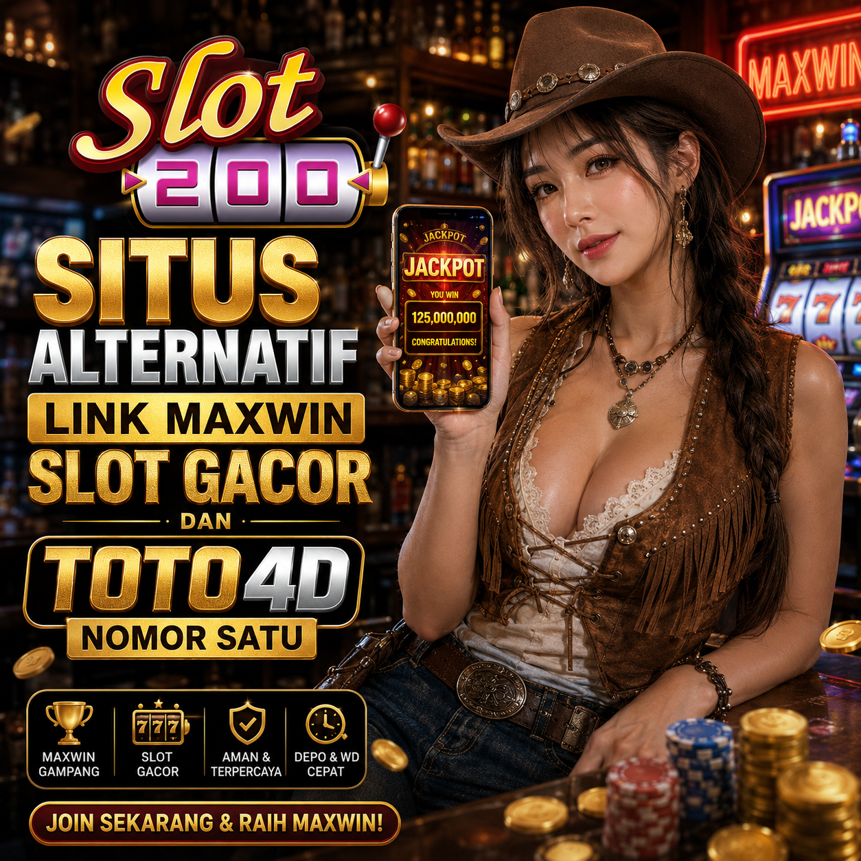 SLOT200 Situs Alternatif Link Maxwin Slot Gacor dan TOTO4D Nomor Satu